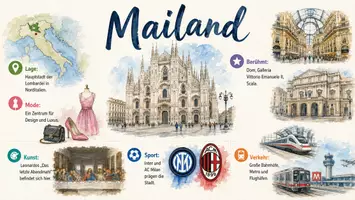 Vorschau - Arbeitsblätter - Arbeitsblätter zum Thema "Mailand" + Lösung & MP3 + Infografik - Seite 3