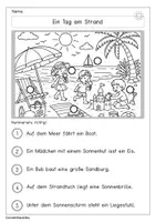 Vorschau - Arbeitsblätter - Sommer Leserätsel, Lesen&Malen Sommer - Seite 2