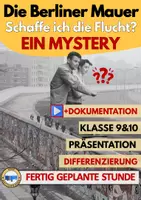 Vorschau - Arbeitsblätter - Berliner Mauer Mystery Arbeitsblatt | Mauerbau DDR Flucht Geschichte Klasse 9 10 | AB7 - Deckblatt