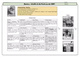 Vorschau - Arbeitsblätter - Berliner Mauer Mystery Arbeitsblatt | Mauerbau DDR Flucht Geschichte Klasse 9 10 | AB7 - Seite 2
