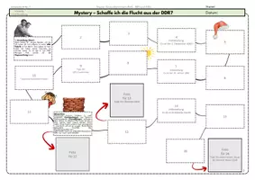 Vorschau - Arbeitsblätter - Berliner Mauer Mystery Arbeitsblatt | Mauerbau DDR Flucht Geschichte Klasse 9 10 | AB7 - Seite 3