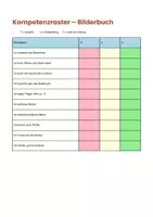 Vorschau - Unterrichtsreihen - Komm, lies mit mir_Maulwurf_Kompetenzraster - Seite 1