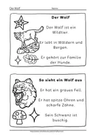 Vorschau - Arbeitsblätter - Thema Wolf Lesen Verstehen selbständig arbeiten Deutsch Klasse 1 2 - Seite 2