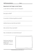 Vorschau - Arbeitsblätter - Thema Wolf Lesen Verstehen selbständig arbeiten Deutsch Klasse 1 2 - Seite 3