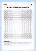 Vorschau - Arbeitsblätter - FREEBIE! Sommerferien: Englisch Suchsel (2-fach differenziert) – ab Klasse 5 - Seite 1
