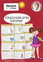Vorschau - Arbeitsblätter - Abschreibkartei Sommer Druckschrift Klasse 2-3 | Deutsch - Deckblatt