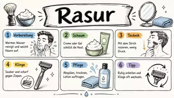 Vorschau - Arbeitsblätter - Arbeitsblätter zum Thema "Rasur" + Lösung & MP3 + Infografik - Seite 1