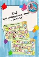 Vorschau - Spiele - DaZ_Farben_Spiel_Schlangen und Leitern - Deckblatt