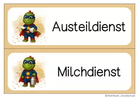 Vorschau - Bildkarten - Dinoklasse Klassendienste Klassentier Dino - Seite 3