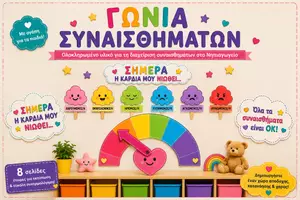 Προεπισκόπηση - Υποστηρικτικό υλικό / Ειδική αγωγή - Η Γωνιά των Συναισθημάτων | Διαχείριση Συναισθημάτων στο Νηπιαγωγείο | Διαδραστικός Πίνακας Συναισθημάτων | PDF - Εξώφυλλο