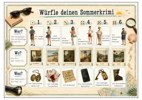 Vorschau - Arbeitsblätter - Würfelgeschichten: Sommerkrimi Deutsch 4-6 - Seite 2