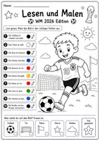 Vorschau - Arbeitsblätter - Lesen und Malen WM 2026 Edition - Deckblatt