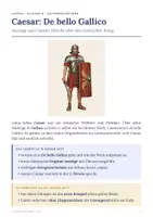 Vorschau - Arbeitsblätter - Caesar De bello Gallico – Latein Klasse 9 - Seite 1
