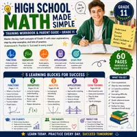 Vorschau - Unterrichtsreihen - High School Math Workbook | Functions, Derivatives & Calculus Foundations | Grade 11 | Printable Practice Workbook - Deckblatt