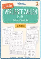 Vorschau - Arbeitsblätter - Verliebte Zahlen Heft Mathe Arbeitshefte Zahlenraum bis 10 - Deckblatt