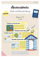 Vorschau - Arbeitsblätter - Abschreibkartei Sommer: Groß- und Kleinschreibung Kl.2/3 - Deckblatt
