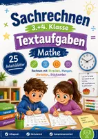 Vorschau - Arbeitsblätter - Sachrechnen 3. 4. Klasse Mathe Textaufgaben - Deckblatt
