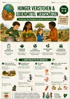 Vorschau - Arbeitsblätter - Hauswirtschaft - Hunger verstehen & Lebensmittel wertschätzen | Ernährung, Nachhaltigkeit & globale Verantwortung | Hauswirtschaft Klasse 5–8 - Deckblatt