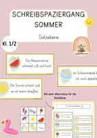 Vorschau - Mal- und Bastelvorlagen - Schreibspaziergang Sommer - Deckblatt