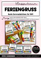 Vorschau - Anderer Materialtyp - Feriengruß - Abschied - Sommerferien - Geschenk - Deckblatt