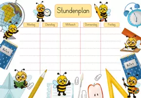 Vorschau - Arbeitsblätter - Stundenplan Bienenklasse – Klassentier Biene | Stundenplan Grundschule | Schulanfang & Einschulung 🐝 - Seite 2