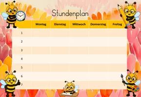 Vorschau - Arbeitsblätter - Stundenplan Bienenklasse – Klassentier Biene | Stundenplan Grundschule | Schulanfang & Einschulung 🐝 - Seite 3