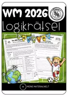 Vorschau - Arbeitsblätter - WM 2026 Logikrätsel für Klasse 5–6 – differenziertes Fußballrätsel mit Lösungen - Deckblatt