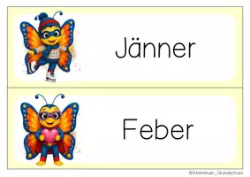 Vorschau - Bildkarten - Kalender Schmetterlingsklasse Klassentier Schmetterling - Seite 2