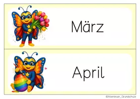 Vorschau - Bildkarten - Kalender Schmetterlingsklasse Klassentier Schmetterling - Seite 3