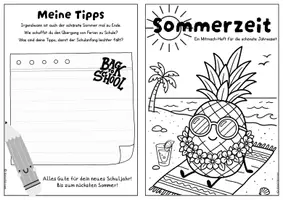 Vorschau - Mal- und Bastelvorlagen - Mitmachheft für die Sommerzeit, Sommerferien, Beschäftigung - Seite 2