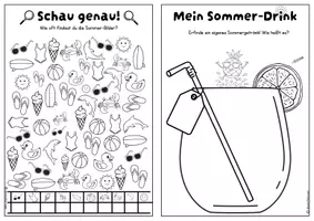Vorschau - Mal- und Bastelvorlagen - Mitmachheft für die Sommerzeit, Sommerferien, Beschäftigung - Seite 3