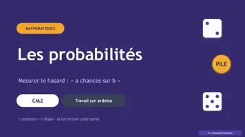 Aperçu - Préparation de séquence / Séquence complète - Probabilités CM2 - Diaporama clé en main (2026) - Page de couverture