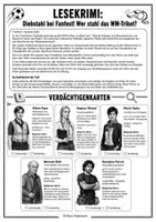 Vorschau - Arbeitsblätter - Lesekrimi WM-Fanfest Klasse 5/6 – Diebstahl beim Fanfest als Leseförderung im Deutschunterricht - Seite 1
