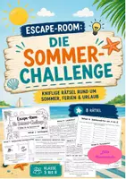 Vorschau - Stundenentwürfe - Escape-Room Deutsch: Die Sommer-Challenge - Schuljahresende - Sommerferien - Deckblatt