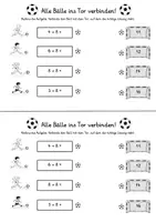 Vorschau - Arbeitsblätter - Addition mit Zehnerübergang Alle ins Tor! - Seite 3
