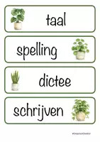 Voorbeeld - Dagritmekaartjes - groen - planten - Voorblad