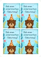 Vorschau - Anderer Materialtyp - Otterklasse Geburtstagsgruß - Unterwassermotiv - Seite 1