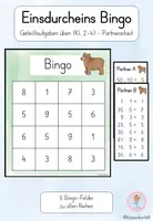 Vorschau - Spiele - Einsdurcheins Bingo I Geteiltaufgaben & Division üben I Kl. 2–4 I Partnerarbeit - Deckblatt