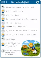 Vorschau - Arbeitsblätter - Graphemorientiertes Lesetraining Der tierliebe Fußball - Seite 1