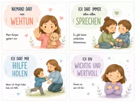 Vorschau - Bildkarten - Kinderschutz-Karten für Kita und Grundschule – Gefühle, Grenzen und Selbstschutz stärken - Seite 3