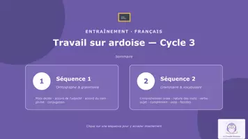 Aperçu - Présentation / Support pour le tableau - Français CM2 - réussir les évals nationales ! - Page de couverture