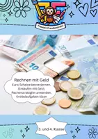Vorschau - Arbeitsblätter - Rechnen mit Geld (Rückgeld berechnen, Sachaufgaben lösen,..) - Deckblatt