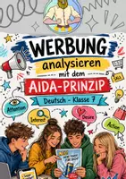 Vorschau - Arbeitsblätter - Werbung Klasse 7 | AIDA Prinzip - Deckblatt