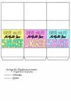 Vorschau - Mal- und Bastelvorlagen - Abschiedsgeschenk - Erste-Hilfe-Notfall-Box Klasse 5 - Seite 2