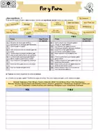 Vorschau - Unterrichtsreihen - Por y Para (Grundlagenmaterial mit Aufgaben, Quiz und Merkzettel) - Deckblatt