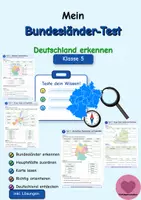 Vorschau - Arbeitsblätter - Bundesländer - Test Deutschland (Klasse5) + Europa - Basis - Deckblatt