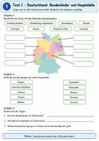 Vorschau - Arbeitsblätter - Bundesländer - Test Deutschland (Klasse5) + Europa - Basis - Seite 1