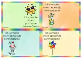 Vorschau - Bildkarten - Brause Gruß - Sommerferien Goodie - Seite 1
