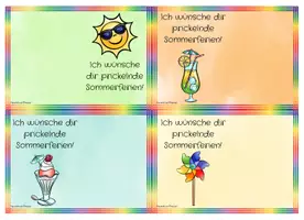 Vorschau - Bildkarten - Brause Gruß - Sommerferien Goodie - Seite 2