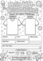 Vorschau - Mal- und Bastelvorlagen - WM 2026: Mein WM-Traumtrikot - Deckblatt